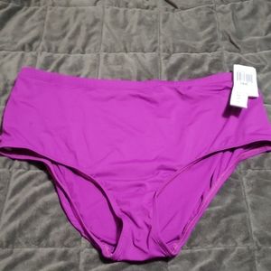 La Blanca high waisted purple swim bottoms